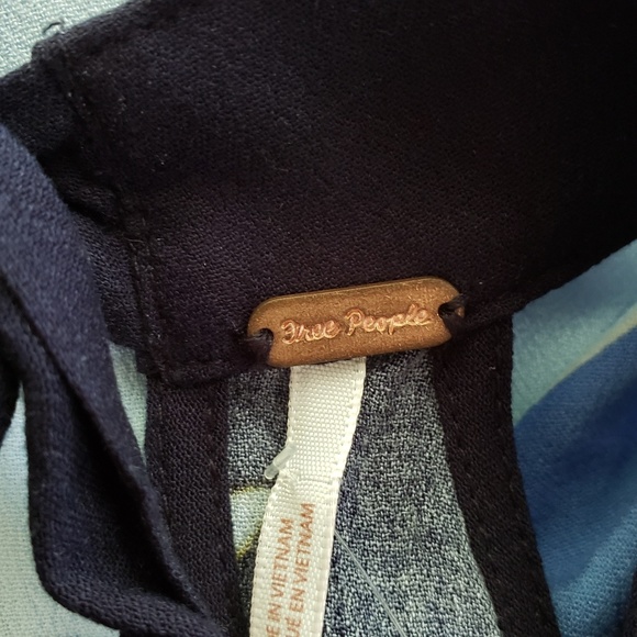 Free People Blue Floral Halter Tunic Top - Picture 6 of 7